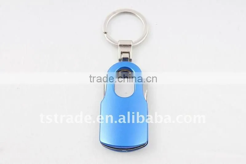 2014 Mini Cute design LED metal utility keychain gift knife K454A