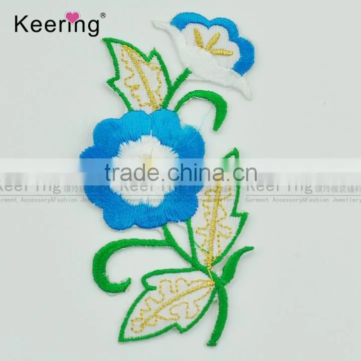Hot Sale Clothing Flower Embroidery Patch Fabric Accessories Craft WEF-338