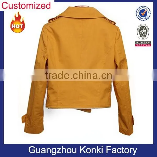 wholesale yellow color winter jacket women model