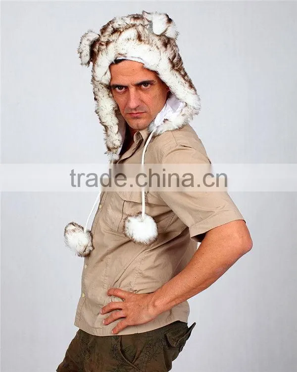 High quality classical High quality crochet animal winter hood hat baby 2014