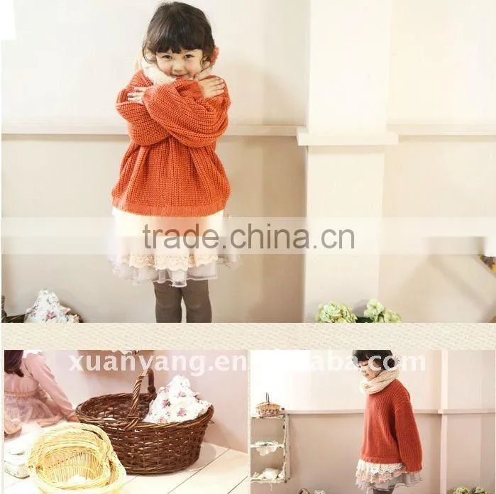 red korea design fashion child sweater/baby sweater