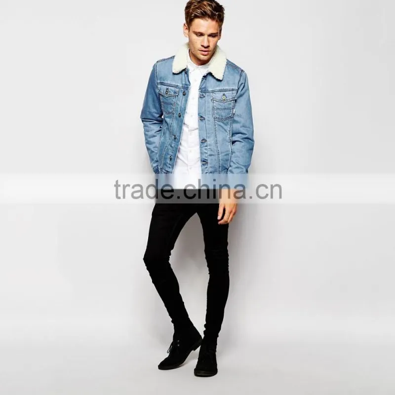 wholesale winter latest design jacket for men with fur collar and fur paddings