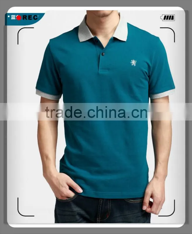 Mens cotton pique short sleeve emboridery polo Tshirts 201306