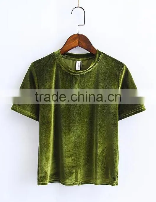 Runwaylover EY2389B Ladies Sexy 2017 Short Sleeve Crop Tops