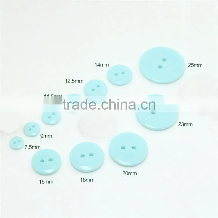 Colorful Different Size 2-Holes Decorated Buttons Craft Plastic Button Round