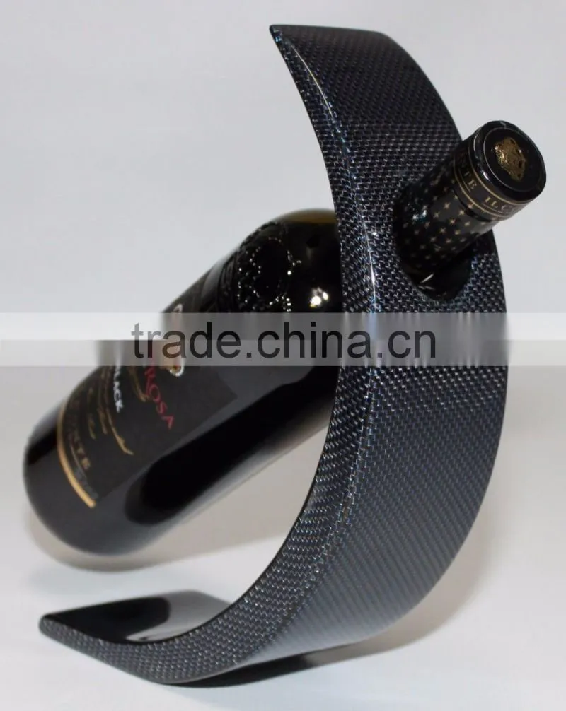 100% Real Carbon Fiber Wine Bottle Holder Red Wine Display Rack