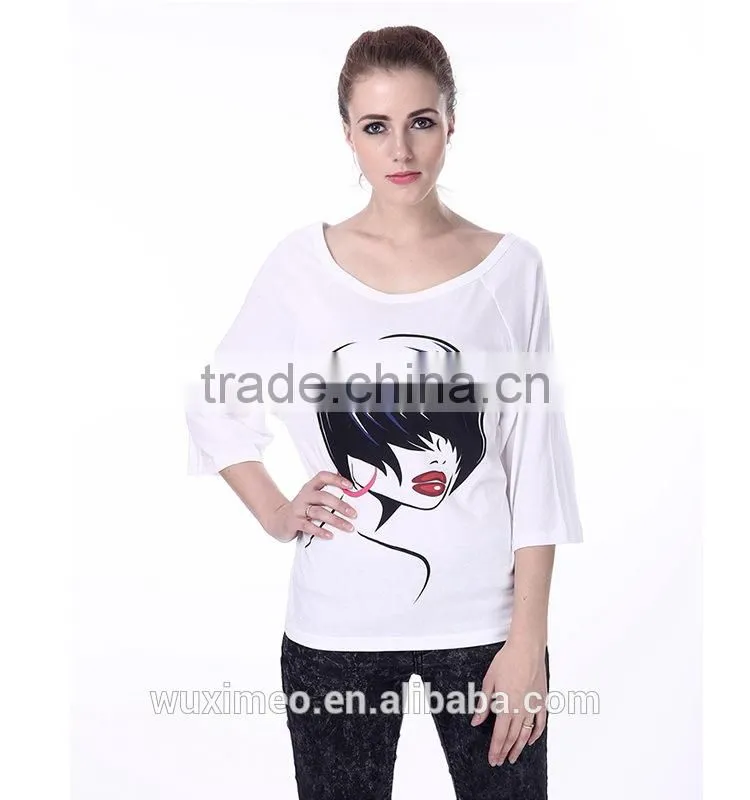 New coming updated 100% cotton lady t shirt