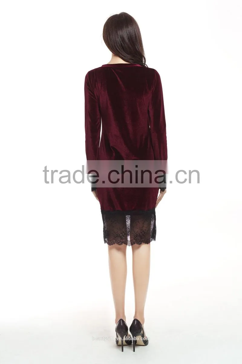 Girl Sexy Long Sleeve Round Neck Mini Bandage Dress SD14