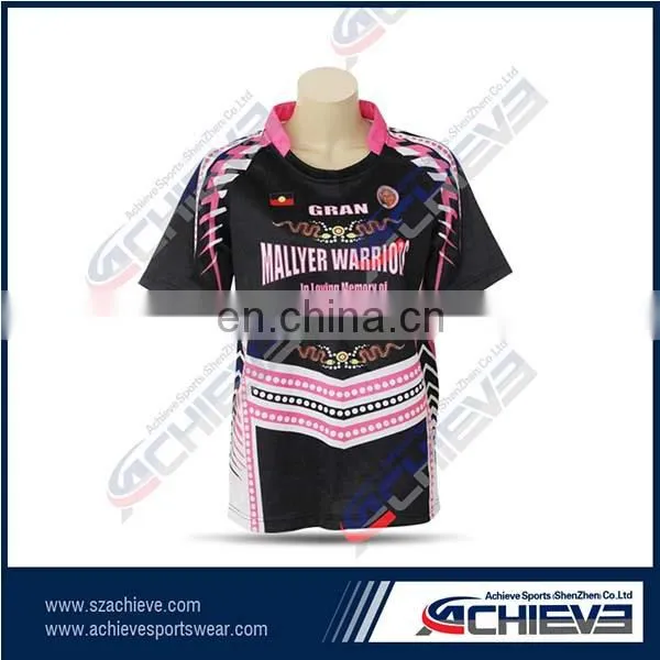 Wholesale OEM service nz rugby jersey ladies wear