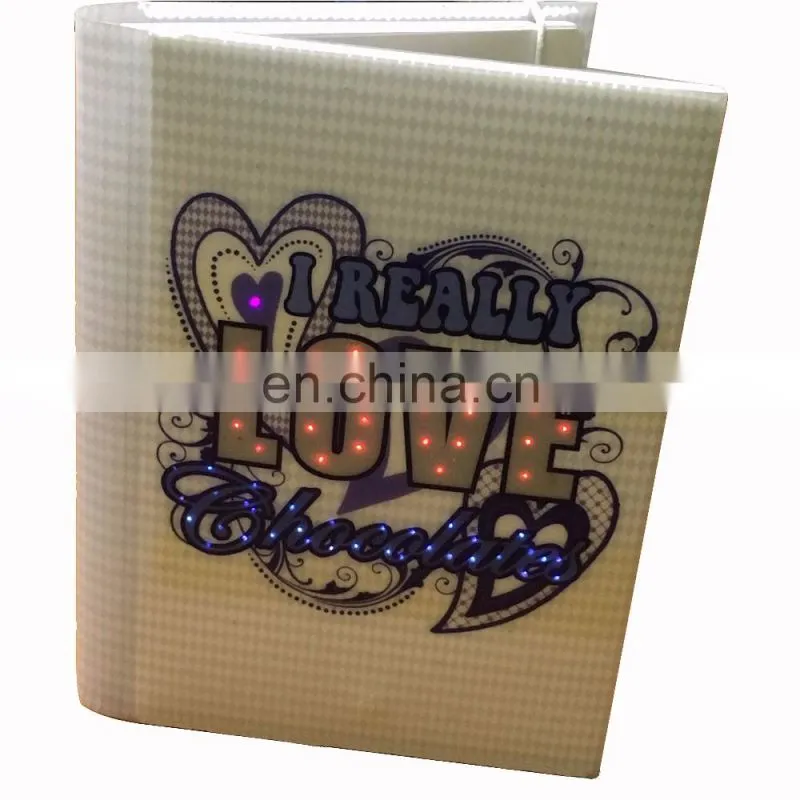 2017 Custom LED Lighting Up Diary/Notebook With Fiber Optic