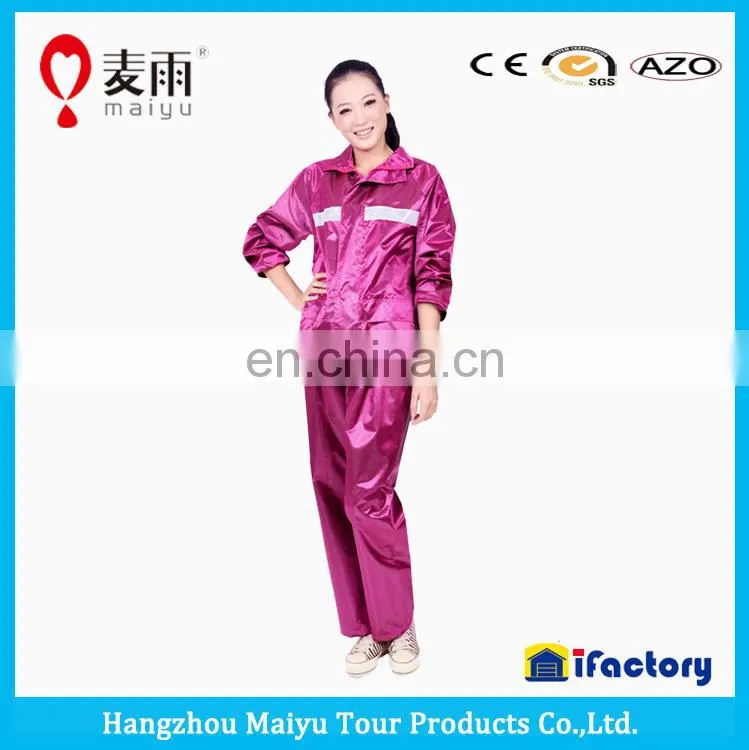 maiyu 170T/90T/210T polyester firm waterproof breathable rain suit