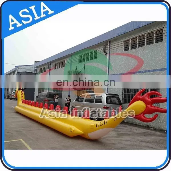 Hot Sale Infaltable Dragon Boat Inflatable Water Banana Boat For Summer Club