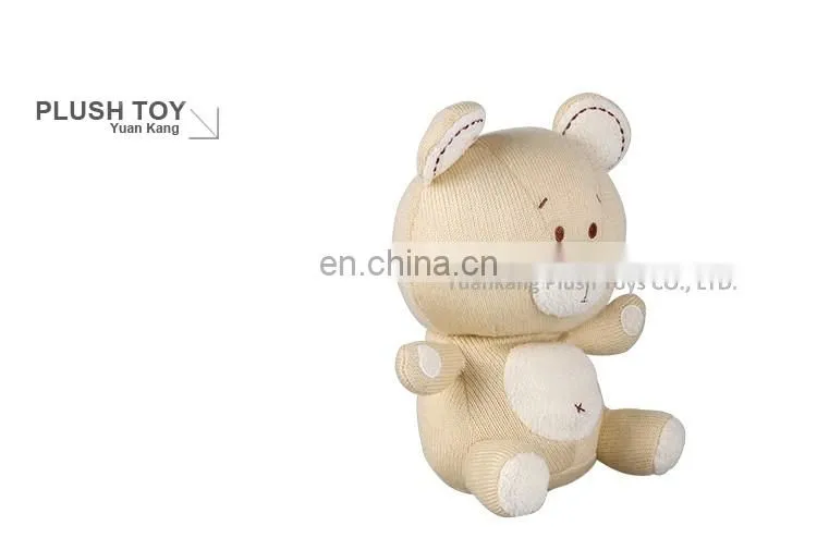 Plush cute embroidered teddy bear stuffed toy