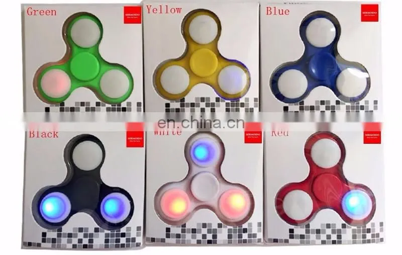 LED Hand Spinner Toys,Finger Spinner ,Tri Fidget Spinner with LED light