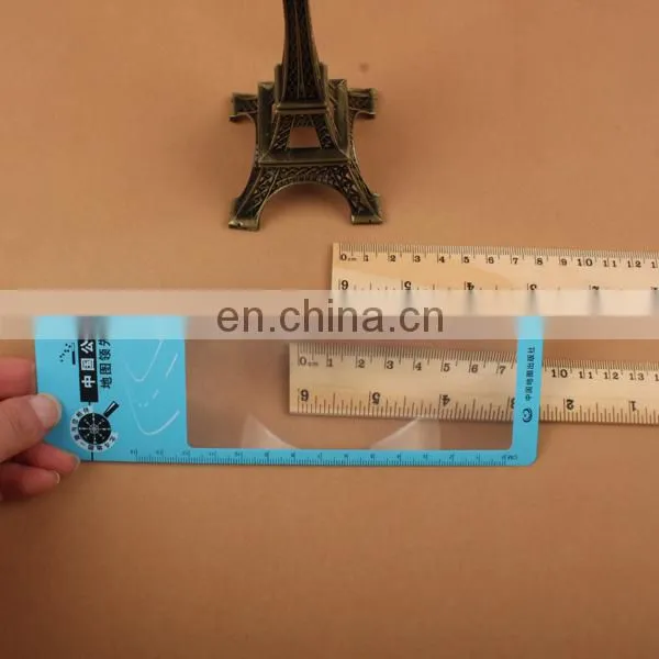 16cm fish measurer magnifier ruler with clip