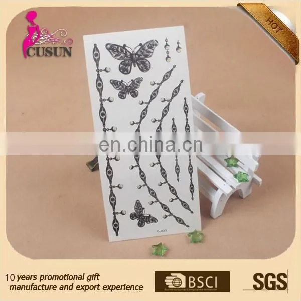 Custom body jewelry temporary tattoo