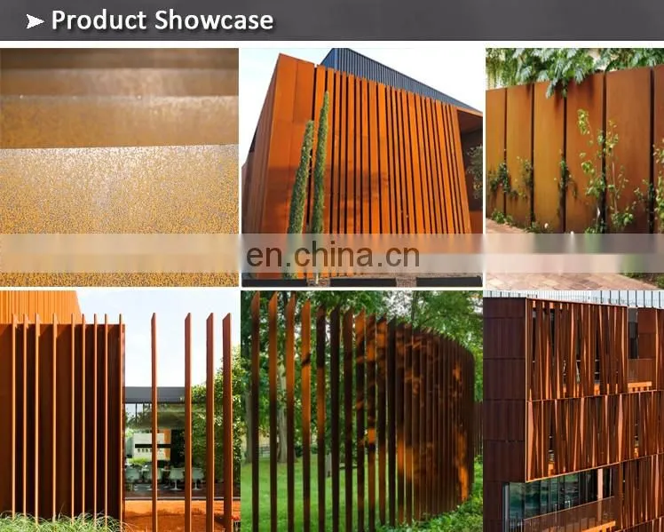 Corten Steel Fence Hot Rolled weathering steel wall