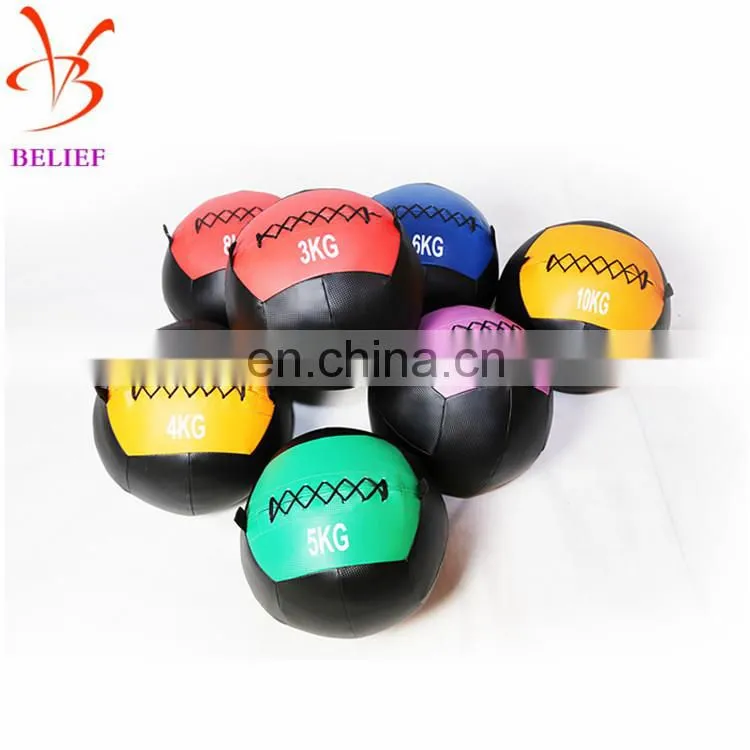 2019 New Designed Cross Fitness PU medicine balls/wall ball