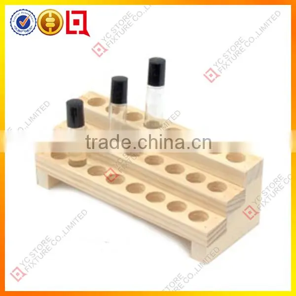 3 Tier wooden countertop perfume skin care display stand