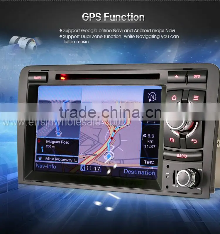 Erisin ES2027A 7" 2 Din Car DVD with Android Can-bus for A3 RNSE-PU