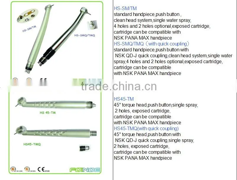 CE Approved high speed handpiece dental