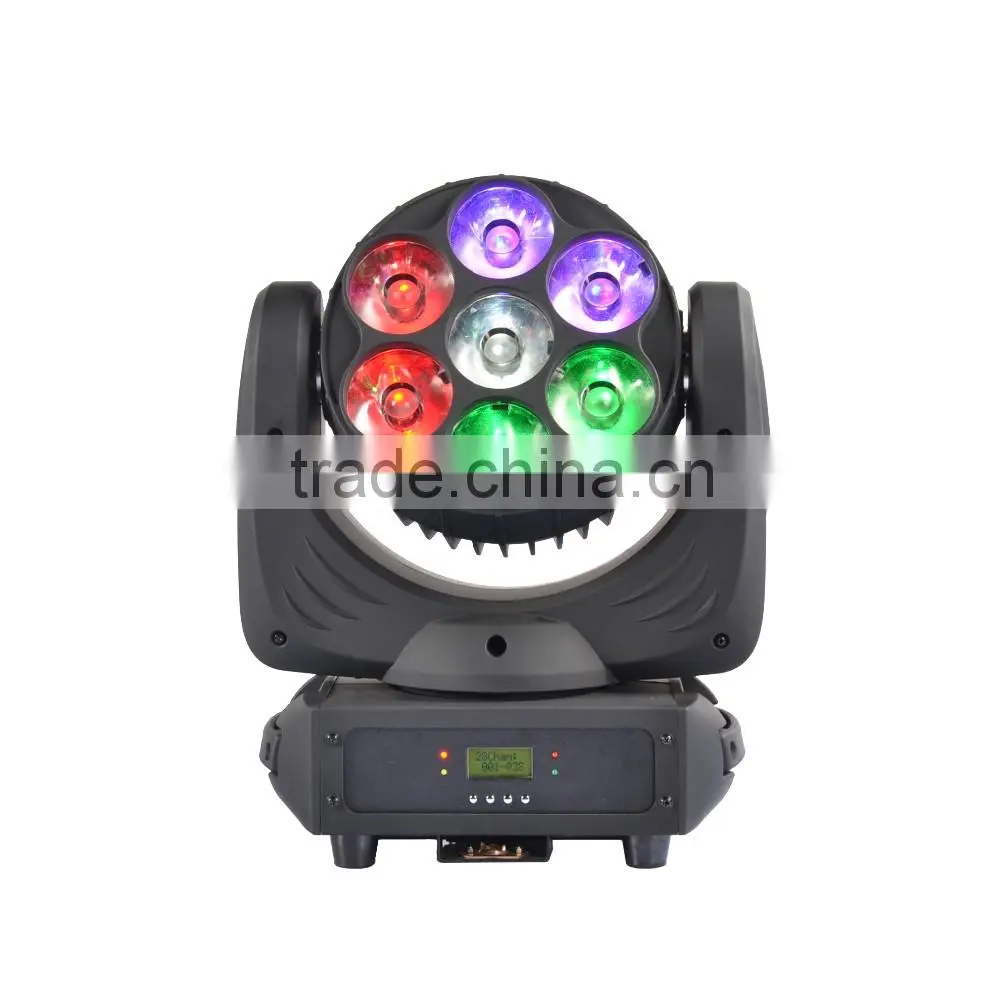 2015 7Pcs four in one rgbw Spotlights Type /R6 led shower head 7*30w rgbw led beam moving head dj lights