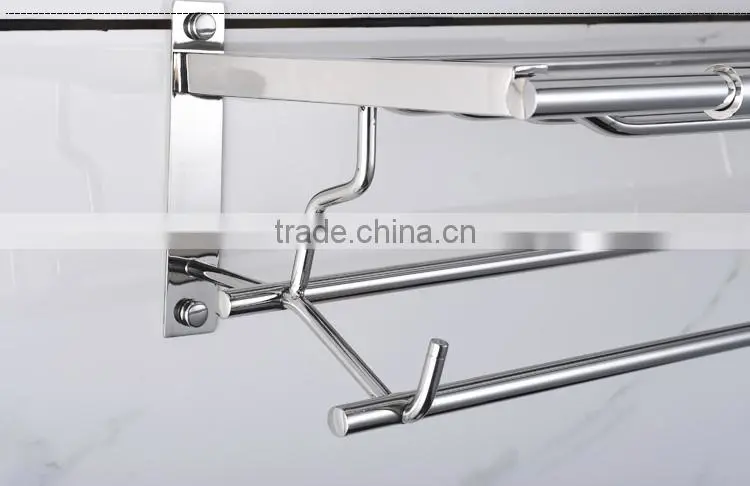 Wesda stainless steel and alloy bathroom towel shelf & clothes shelf A114