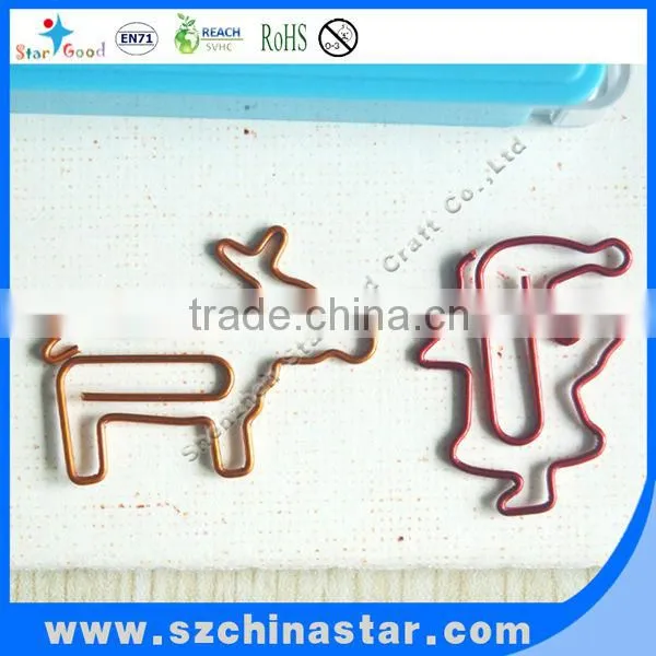Souvenir santa claus paper clip with PET coated iron wire