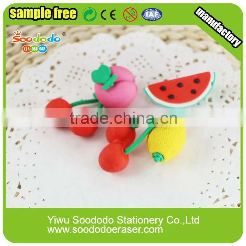 Fruit shaped promotion erasers set