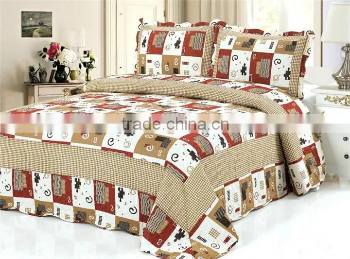Brown and yellow cotton american patchwork quilts handmade patchwork quilts
