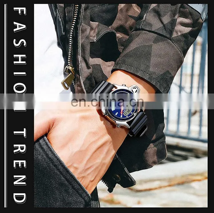 Sanda 3008 New Retro Men Digital Wristwatch Clock Luminous Chronograph Designer Brand Watches