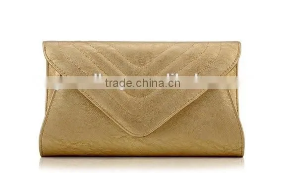 fashion real leather party clutch with sling genuine leather messenger clutch for women single color small shoulder bag for girl