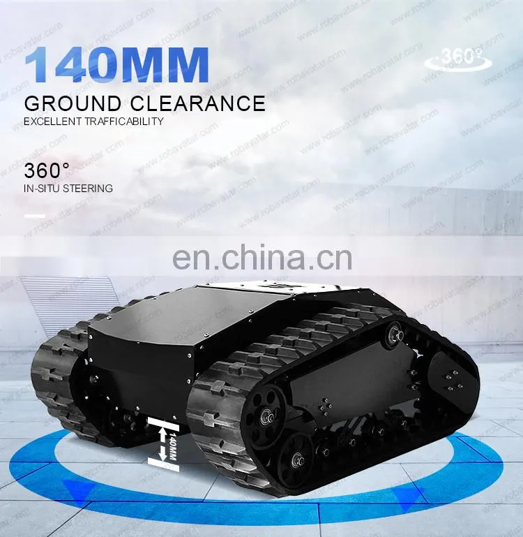 Hot selling AVT-10T rubber crawler robot chassis commercial robot with excellent trafficability and crossing ability