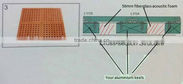 perforated decorative mdf acoustic ceiling panel