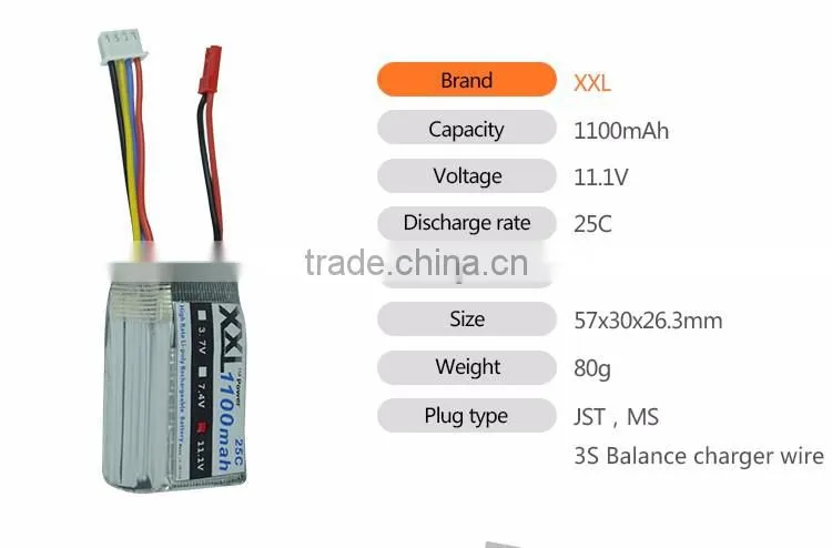 XXL Lipo Battery 1100mah 11.1V for airsoft /gun/RC model/hobby