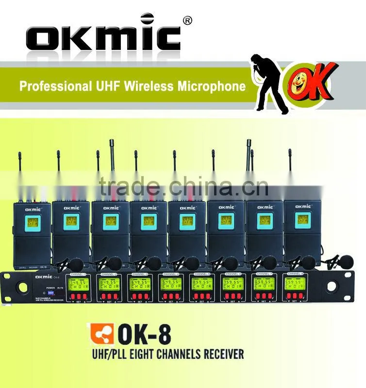 OK-8 UHF wireless conference microphone(8*32channels)