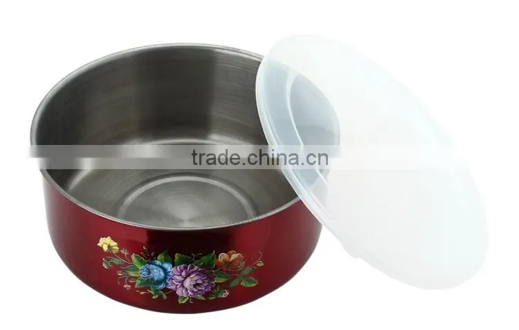 Factory Indan kitcheware colorful stainless steel food containers set with lid