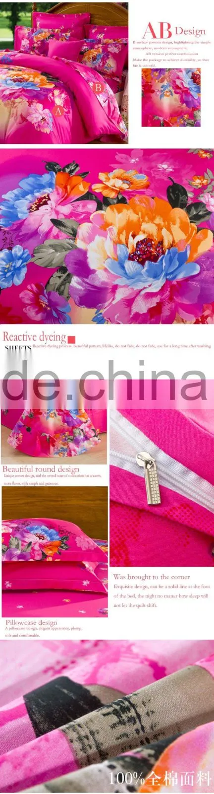 High quality design for wedding 4 pcs bedding set