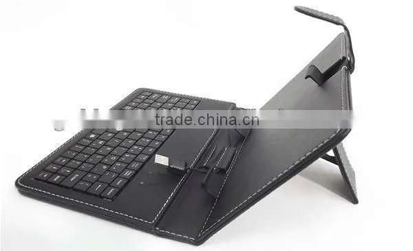 Hot 7 inch Tablet pc Leather Keyborad Case with Holder