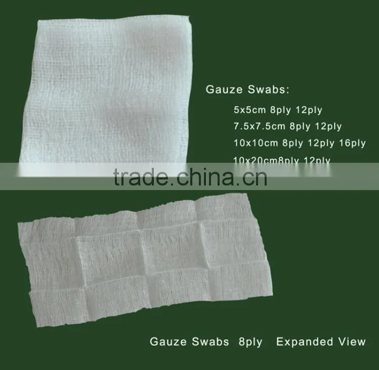 Disposable Cotton Gauze Swabs CE ISO FDA
