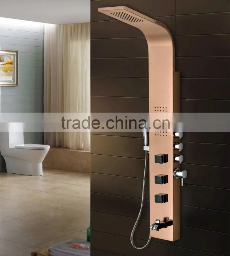 On Wall Mounted Stainless Steel Functional Shower Panel