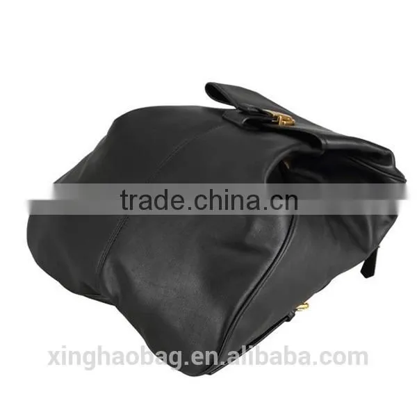 Guangzhou Leather Cheap High School Backpack 2014