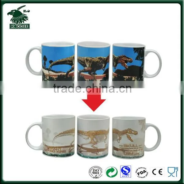 Promotional Mugs Hot Water Color Changing Mug Heat Sensitive Color Changing mugs 300ml Ceramic Mug