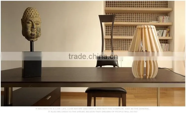 JK-879-12 best sale wooden table light home decor hotel LED Wood table lamp