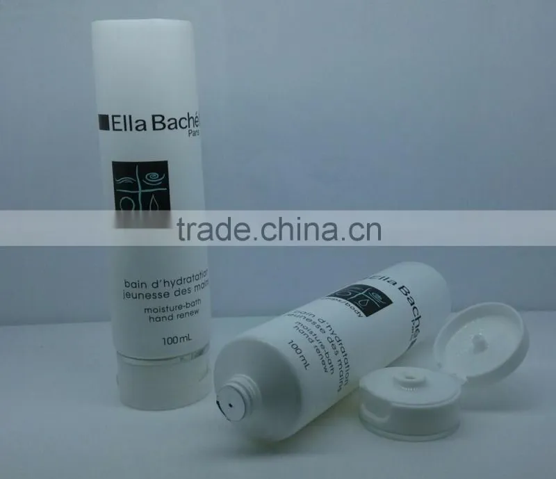 Popular Cosmetic Tube with Flip Top Lid for Hand Cream /100ml Plastic Tube for Cosmetic Packaging