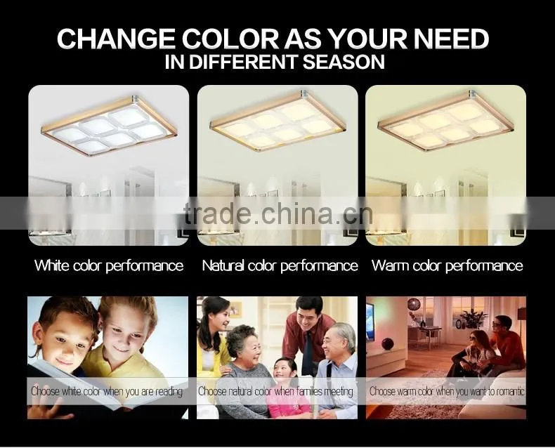 2016 New Design square aluminum led ceiling light 750X750mm