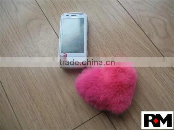 HEART DESIGN FUR KEYCHAIN