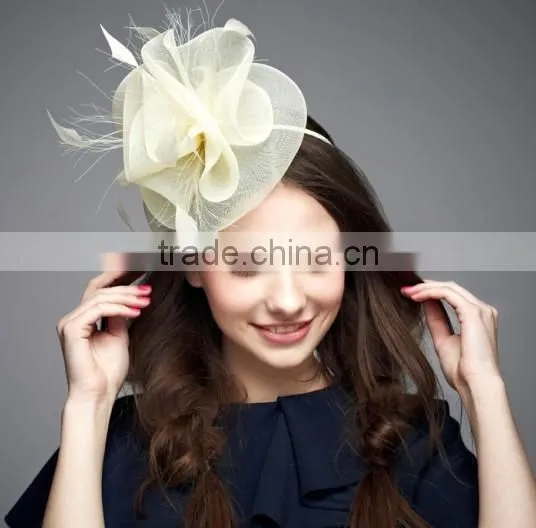wholesale china hair floral accessory fascinator plain for girls