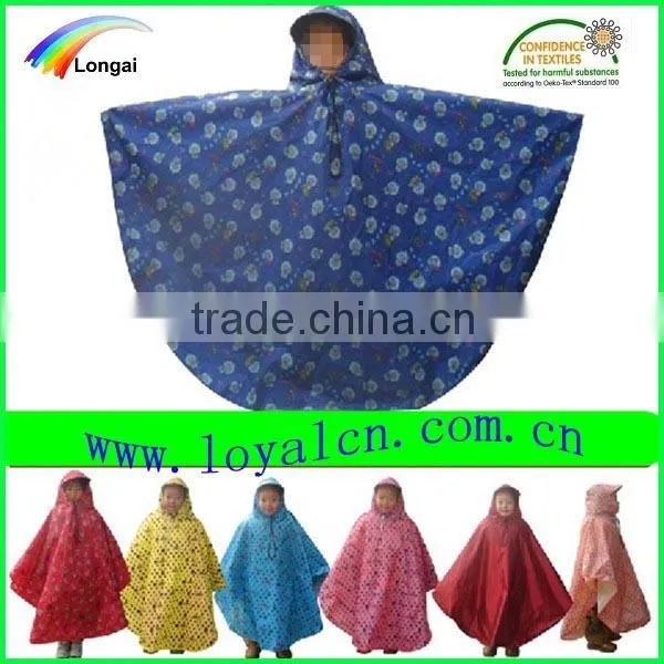 fashion children waterproof rain poncho patterns