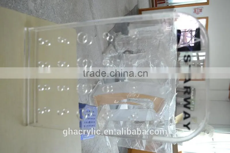 Contemporary design acrylic big display rack,customized acrylic display rack